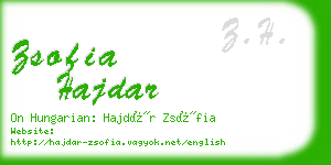 zsofia hajdar business card